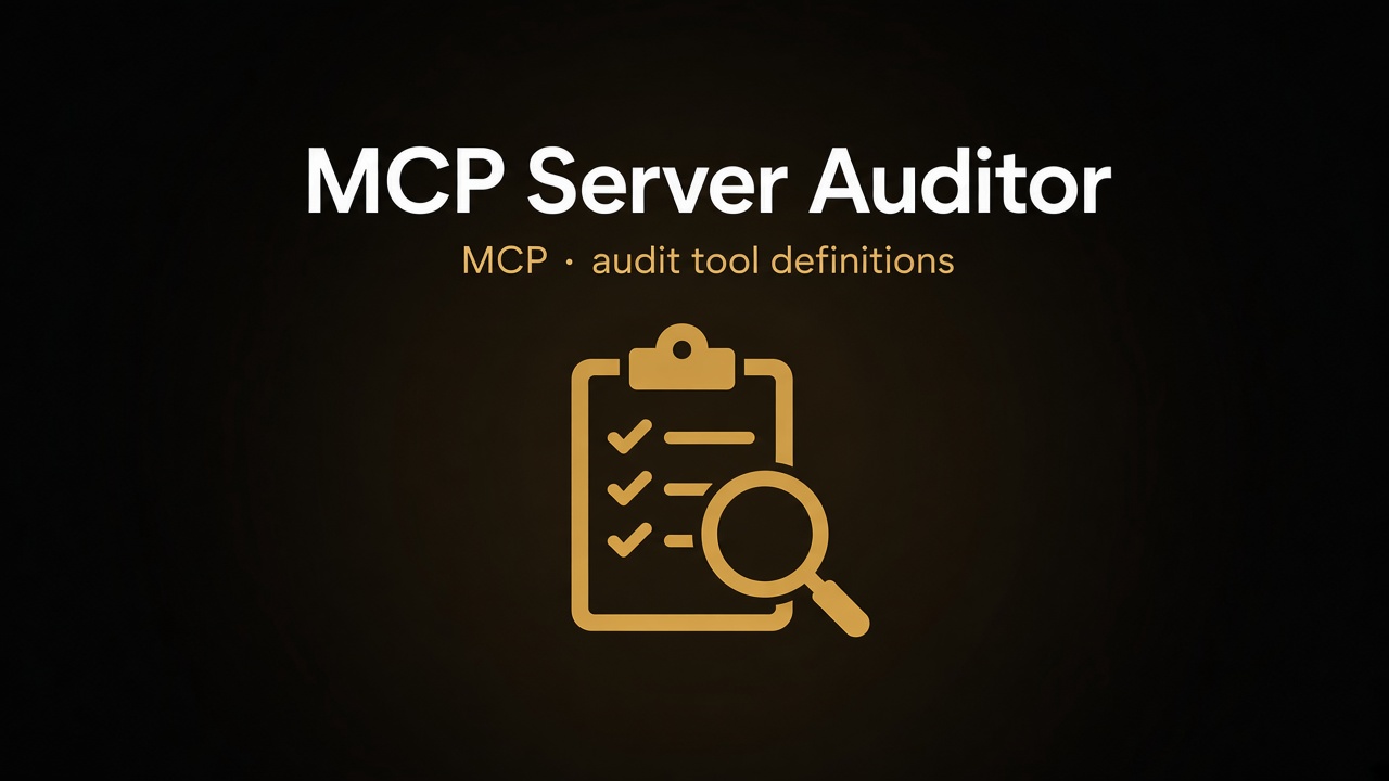 MCP Server Auditor: MCP tool tanımlarını denetleyin